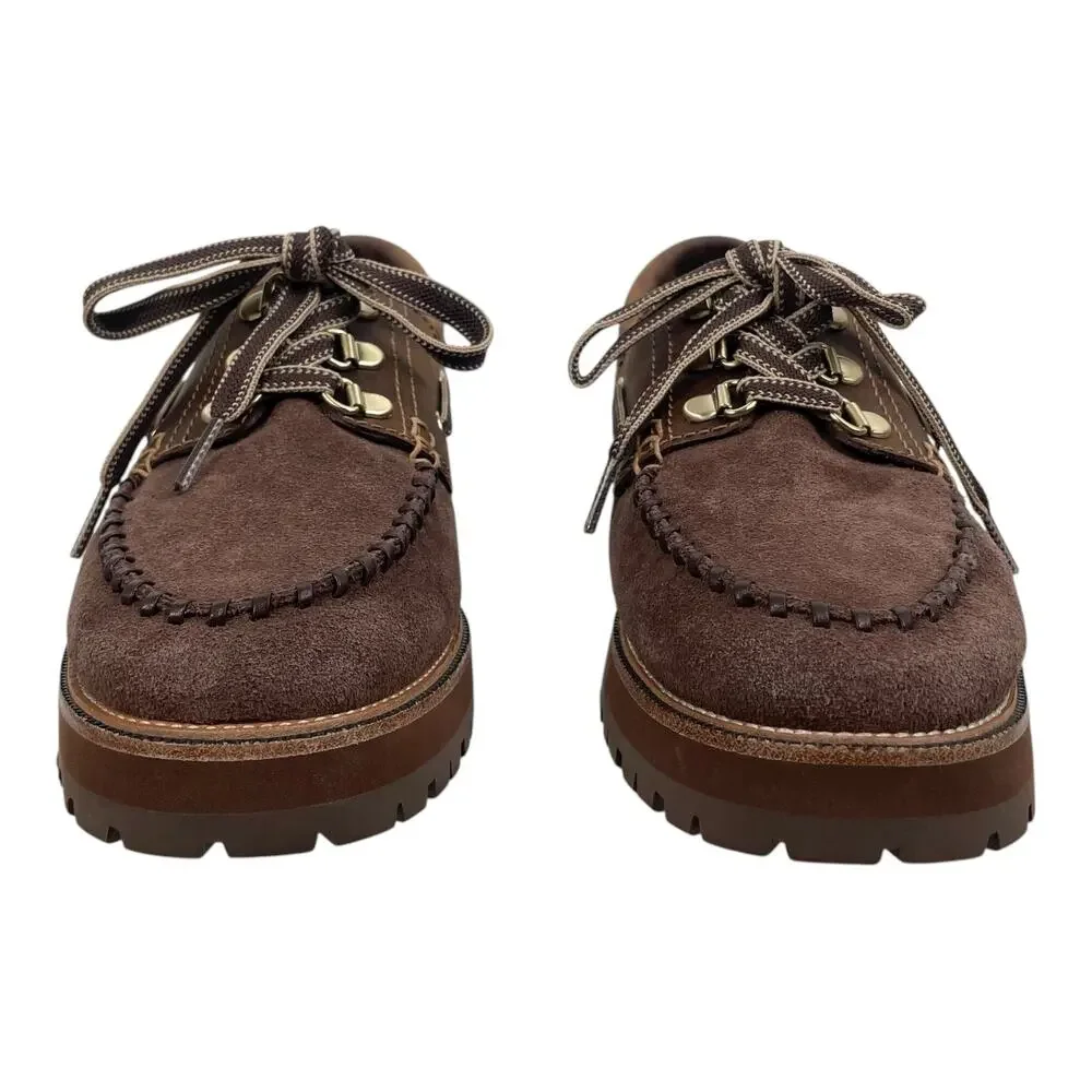 Rag & Bone Cameron Lug Sole Boat Shoes Mocha Brown Suede Size 39